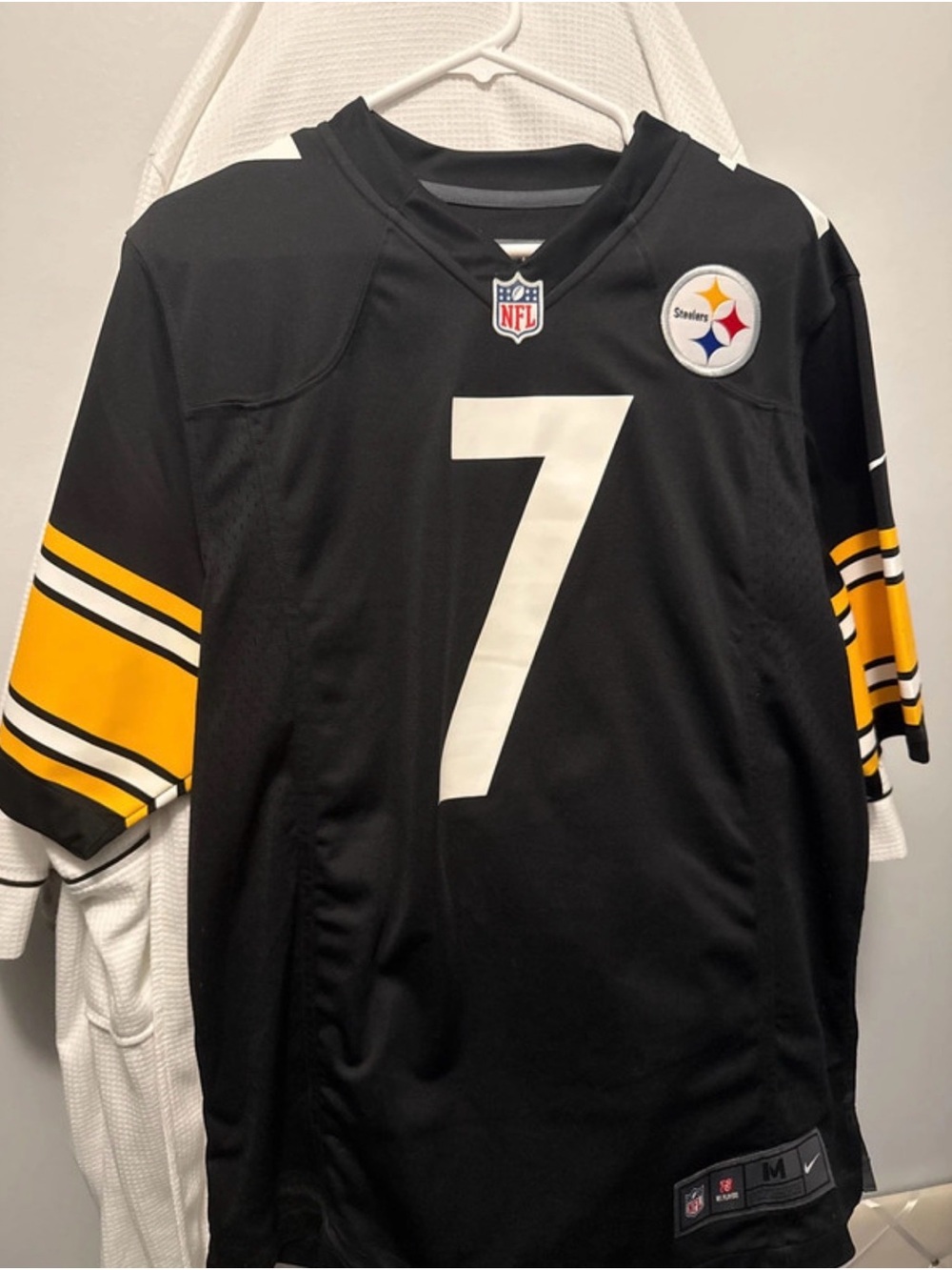 Nike Pittsburgh Steelers #7 Black and Gold Football Jersey